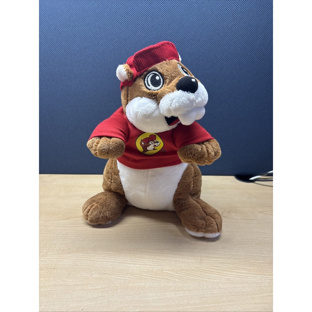 Buc-ee's 10" Beaver Plush Stuffed Animal Texas Gas Station Mascot Red Hat Shirt